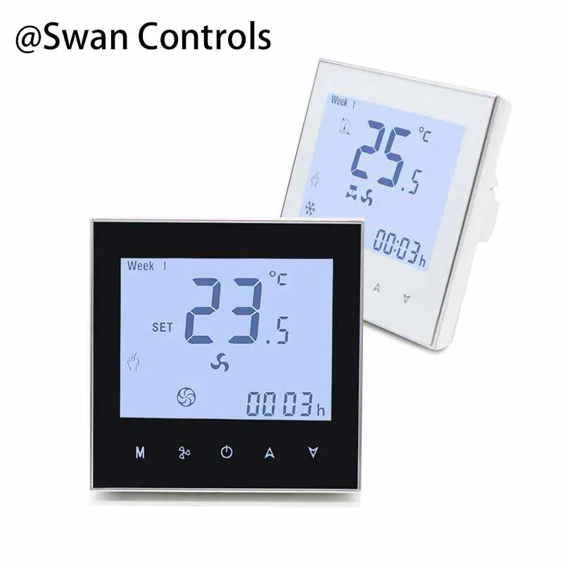 HTW-WF01-FC-3AFCS Wifi Fan Coil Unit Thermostat for Home HVAC Systems HTW-WF01-FC-3AFCS Wifi Fan Coil Unit Thermostat for 2 pipe HVAC system with water heating control