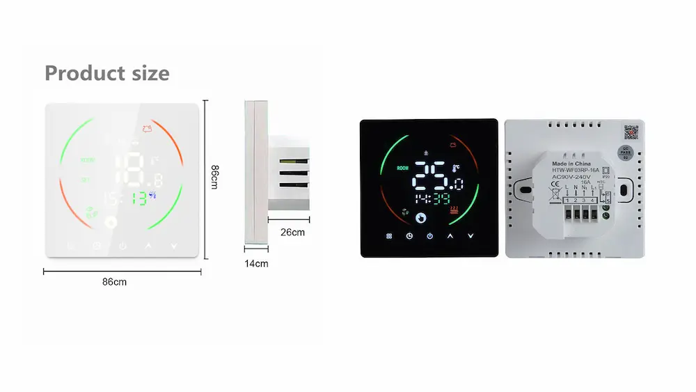 HTW-WF03RP-3ANV Wifi Water Gas Boiler Heating Thermostat with LED display for home heating