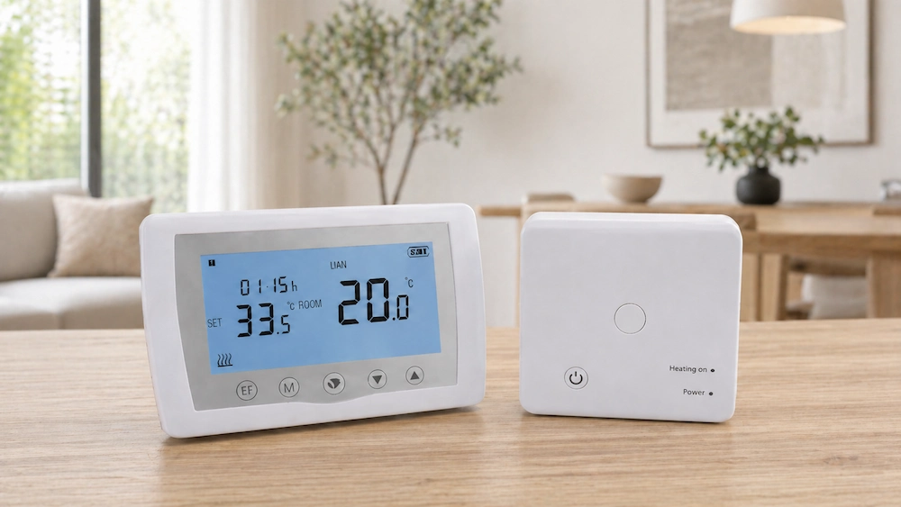 Wireless thermostat settings affecting comfort stability and energy use