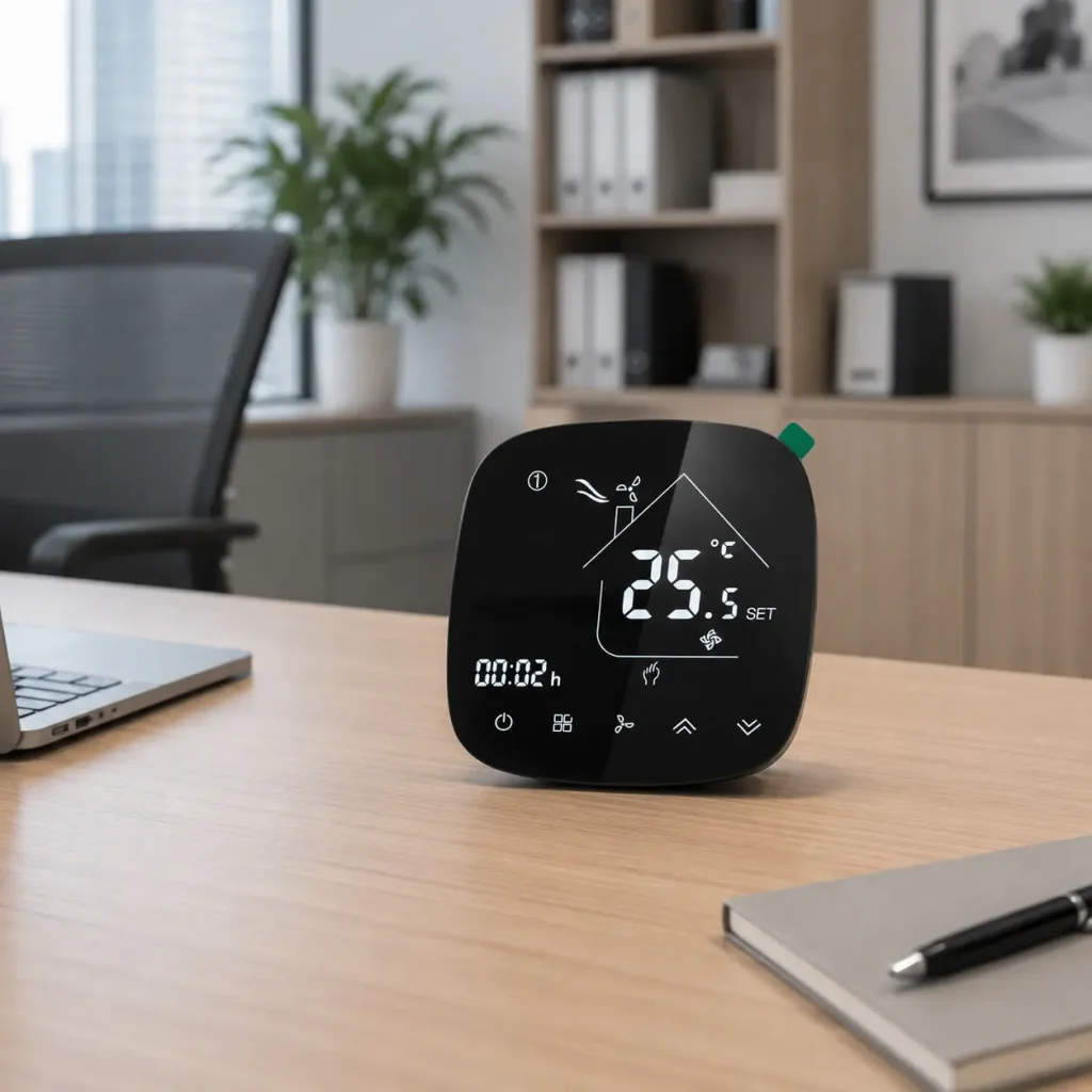 Underfloor heating thermostat working principle with floor sensor and room temperature control
