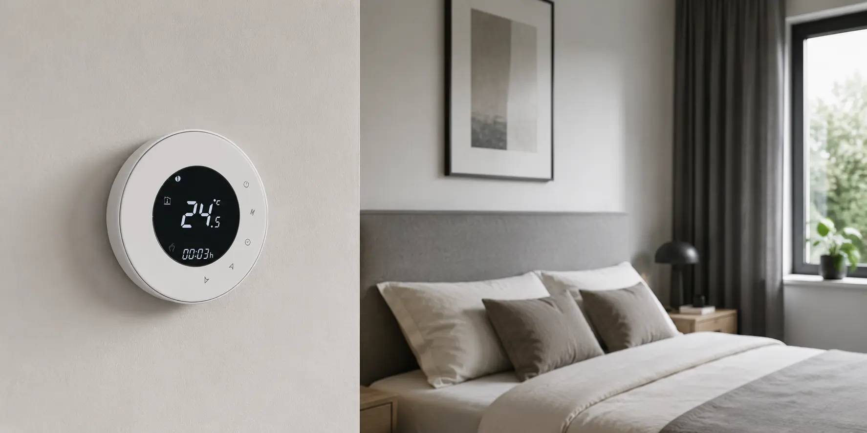Floor sensor selection for underfloor heating thermostat in commercial and residential projects