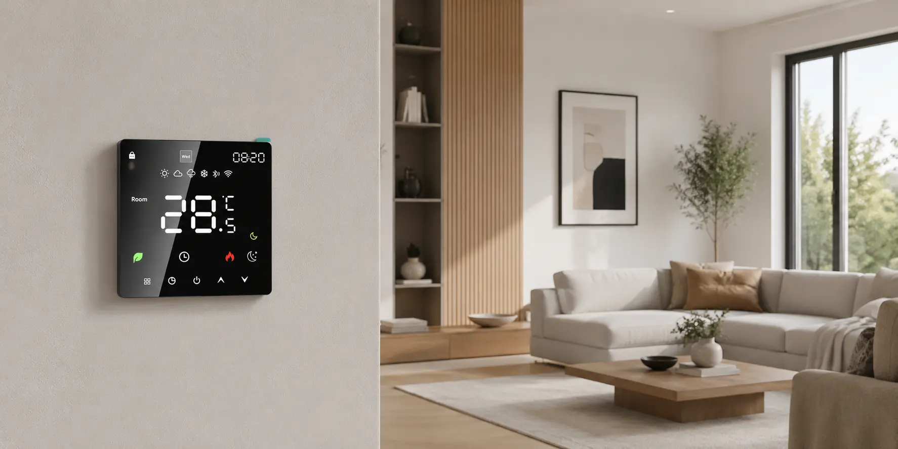 Missing floor sensor causing underfloor heating thermostat control complaints