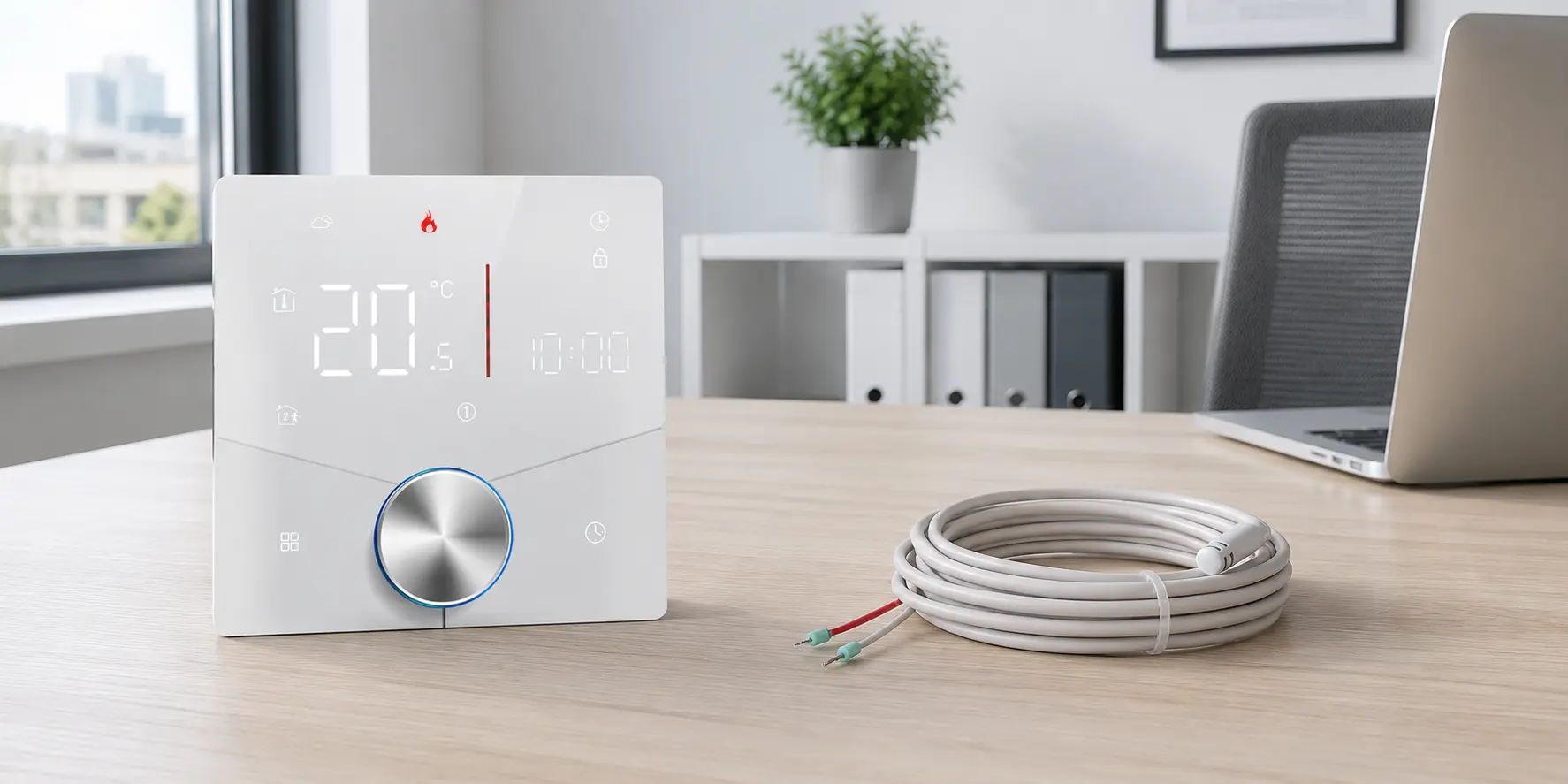 Internal and external sensor logic in underfloor heating thermostat OEM development