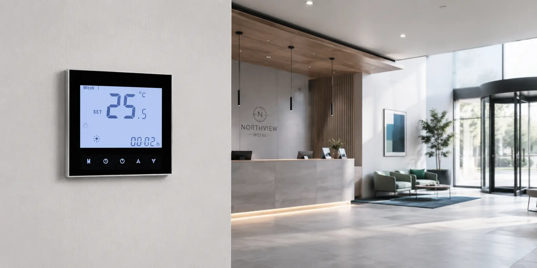 Smart boiler thermostat control affecting comfort stability and energy use