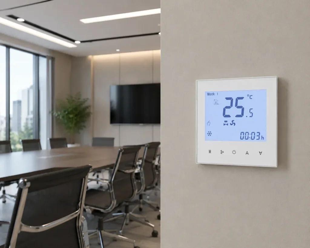 Modbus thermostat compatibility checks in FCU projects with RS485 and BMS integration