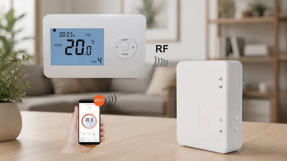 OEM wireless thermostat branding packaging label and manual design