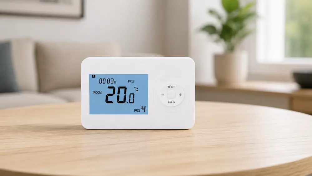OEM wireless thermostat branding packaging label and manual design